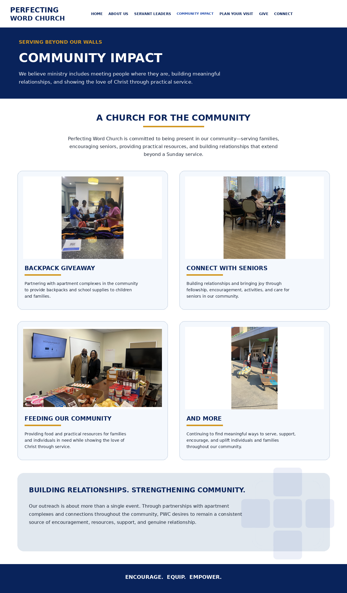 Community Impact page