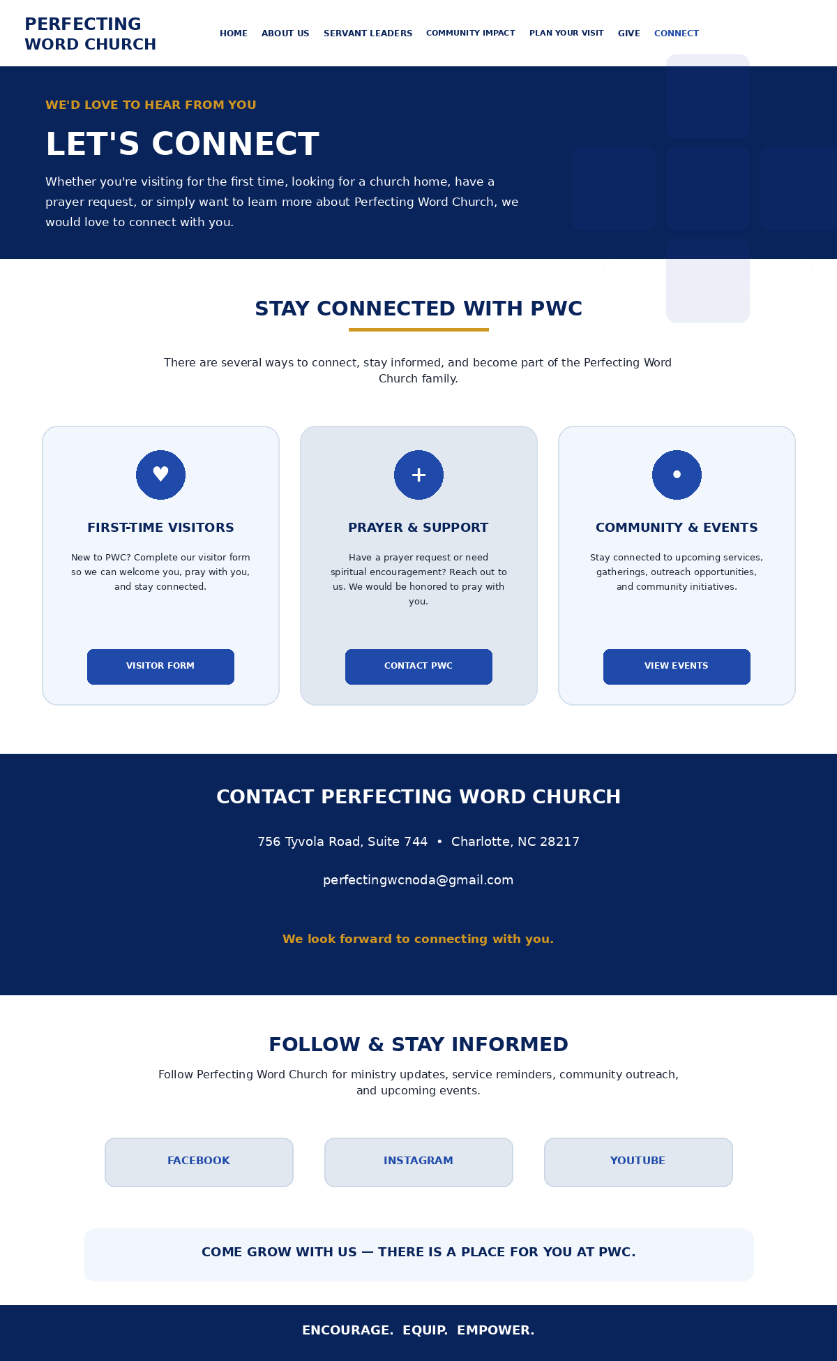 Connect page