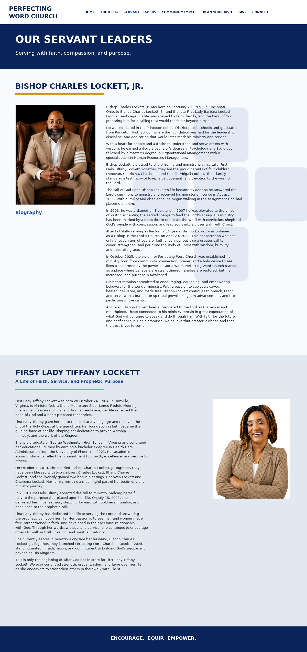 Servant Leaders page